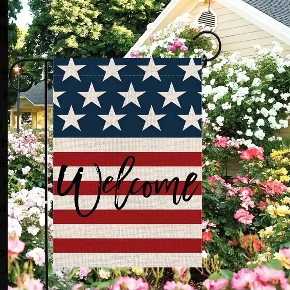 Patriotic Welcome‎ Garden Flag